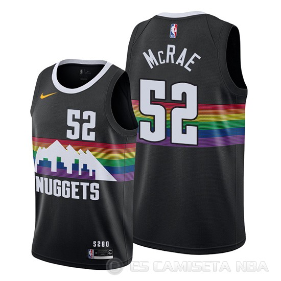 Camiseta Jordan Mcrae #52 Denver Nuggets Ciudad 2019-20 Negro - Haga un click en la imagen para cerrar